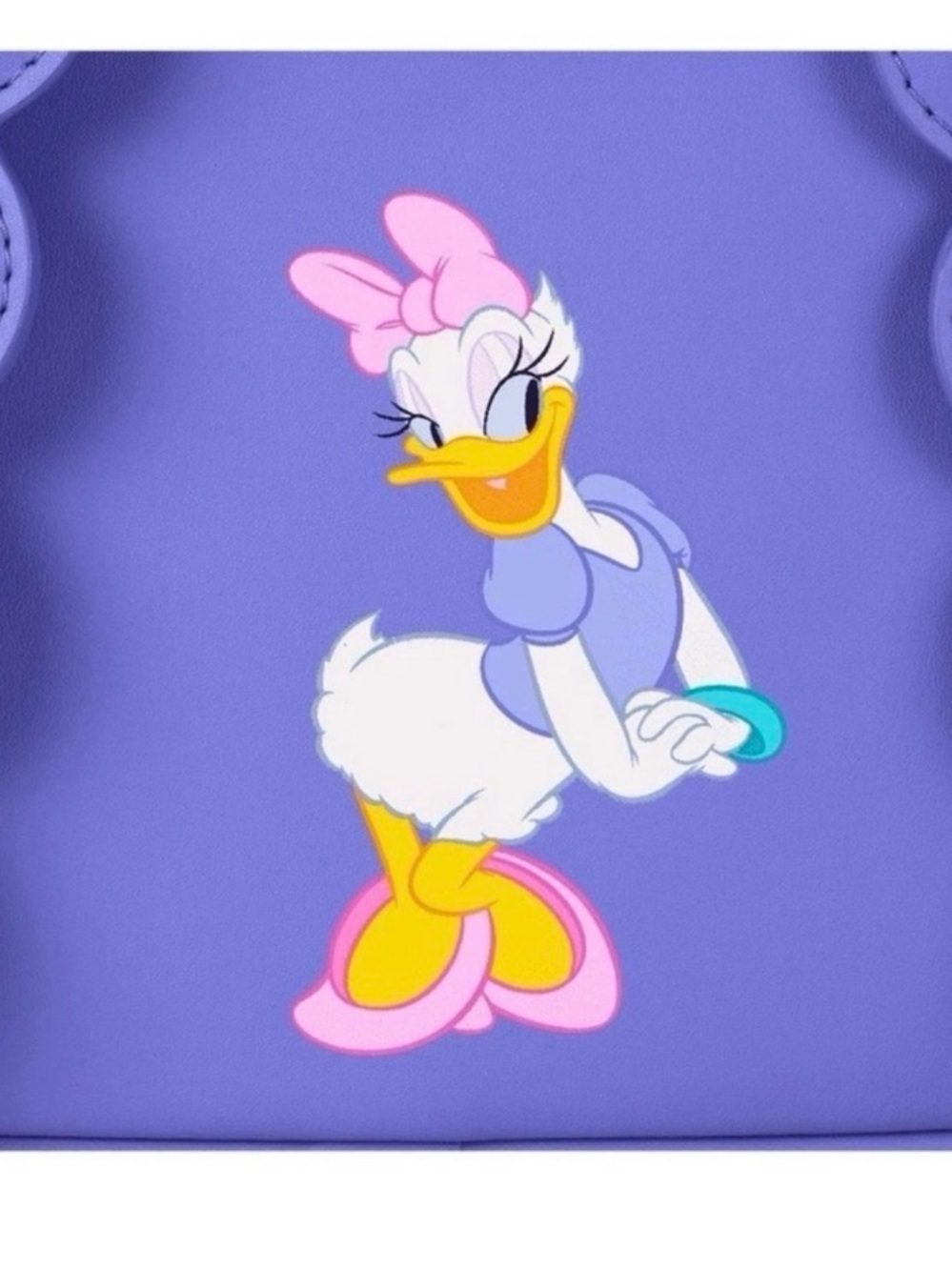 Disney Daisy Duck Purple Sequin Plush Backpack - Picture 3 of 5